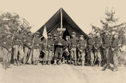Camp picture of Union soldiers