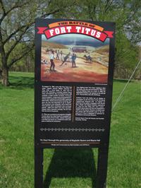 The Battle of Fort Titus Interpretive Sign