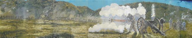The Battle of Pilot Knob from mural located in Ironton, Missouri