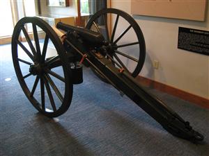 Rear View of the Woodruff Gun inside the Visitor Center