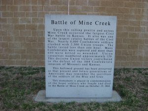 Price's Retreat Tour Stop 3 Mine Creek State Historic Site Marker